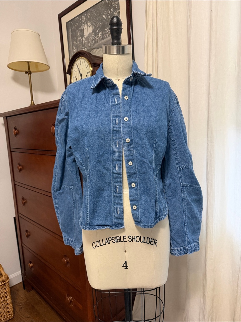 GAP Classic Medium Blue Denim Button-Up Jacket